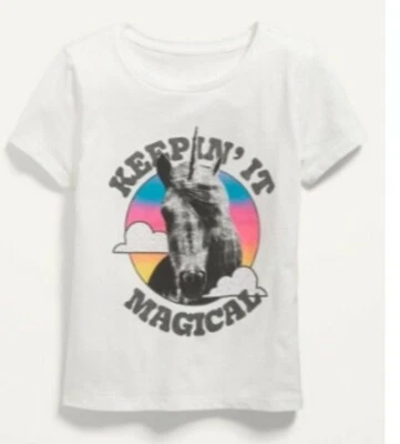 Old Navy Short-Sleeve Graphic Tee For Girls XXL (18) New With Tag                - Image 1 of 2