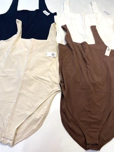 4 Old Navy XL Body Suit Tanks (Black-White-Brown-Beige) NWT Bundle Lot - Picture 1 of 8