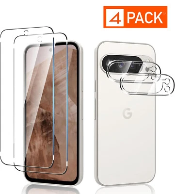 2+2 Tempered Glass Protector /w Camera Lens For Google Pixel 9 /9 Pro /9 Pro XL - Image 1 of 4