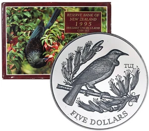 NEW ZEALAND 1995 Original Mint Set 'Tui Bird' (7 coins) - Picture 1 of 6