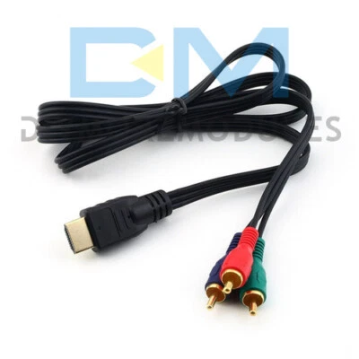Adaptador de cable de conexión HDMI macho a 3 RCA video audio AV para HDTV DVD 1080P Foto 1 de 4