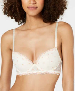Calvin Klein Women's Pom Pom Lace Lift Demi Bra Ivory 34DD NWT! $46 - Picture 1 of 5