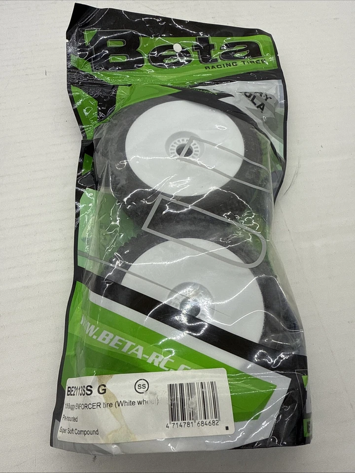 Beta Racing BE2113SS G 1/8 Buggy Enforcer Tire (White) T3 - Image 1 of 1