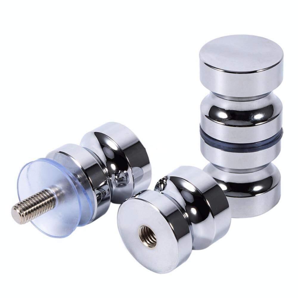 Tiradores Para Puerta De Ducha - 2 Pares De Pomos De Cristal Cromado | Ajuste Para Cristales De 4-12mm | Fácil Instalación