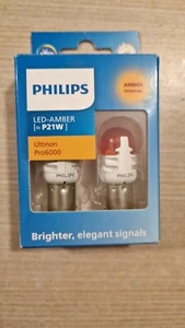 P21W LED Philips Ultinon Pro6000 Amber Intense - Afbeelding 1 van 1