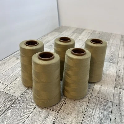 New U.S. Thread 6000 Yards 70/2 Polyester Thread Cones - Kasha Beige  -Set Of 5 - Image 1 of 4