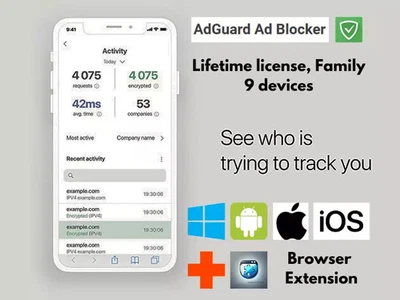 AdGuard Lifetime Key - Up to 9 Devices | Ad Blocking, Privacy & Parental Control - Image 1 of 4