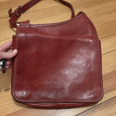 Bolso de hombro I Medici vintage de cuero rojo  Foto 1 de 4