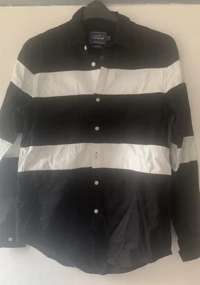 Cotton Stripe Shirt Classic Fit Size M Topman BNWT   - Image 1 of 4