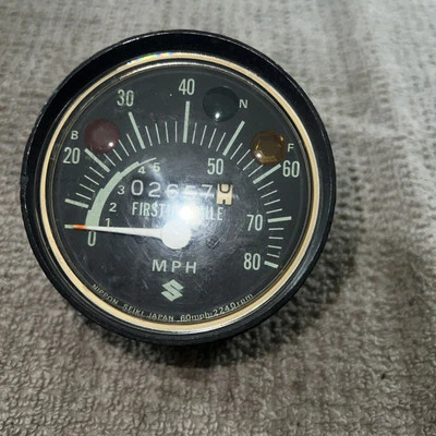 Suzuki OEM Speedometer 1973-1974 TS50 Gaucho 34100-26611-999 - Image 1 of 4