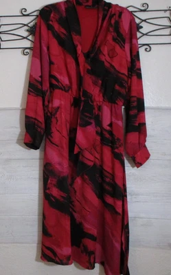 New York & Company Midi Dress Women's Size M Multicolored Long Sleeve - Image 1 of 4