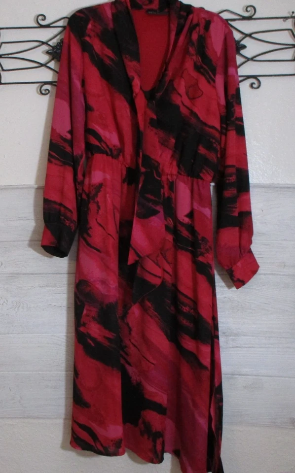 Vestido midi New York & Company para mujer talla M multicolor manga larga Foto 1 de 4