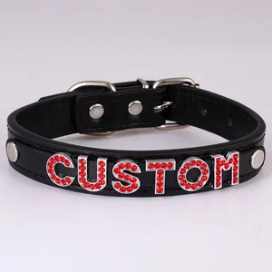 Collar Letra Punk BDSM Regalo Hágalo Usted Mismo Papás Niño Gargantilla Cuero PU Collar Personalizado - Imagen 1 de 18