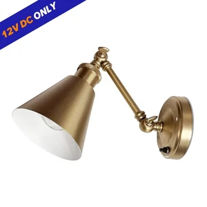 Elegante aplique de pared LED 12V brazo oscilante ajustable autocaravana cabecera sala comedor - Imagen 1 de 10