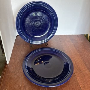 Set Of 2 Fiestaware Cobalt Blue Dinner Plate 10 1/2” Homer Laughlin Retired 2021 - Bild 1 von 6