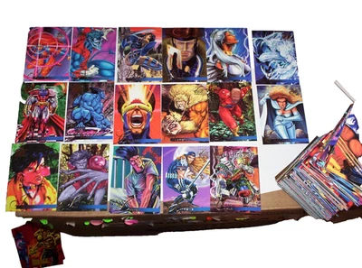 Juego de 150 cartas base anual Flair Marvel 1995 Spider-Man Deadpool Avengers Venom Foto 1 de 4