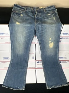 VINTAGE Hollister Herren Straight Leg Distressed Jeans 34x32 - Versand am selben Tag - Bild 1 von 17