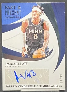 2020-21 PANINI IMMACOLATA AUTO JARRED VANDERBILT TIMBERWOLVES SERIE #ED 88/99 - Foto 1 di 2