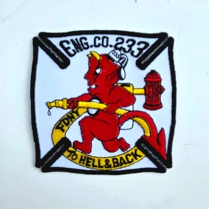 Brooklyn NY Fire Department FDNY Engine Co 233 To Hell & Back Firefighter Patch - Bild 1 von 4