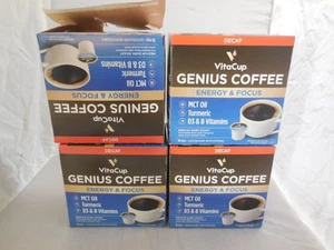 4 Boxes 61 Pods VitaCup Keurig K-Cups Coffee Pods Genius Decaf Coffee - Picture 1 of 8