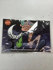 Rocko’s Modern Life Hopping Hessian and Gordon Enamel Pin Set Halloween Nick Box - Picture 1 of 3