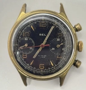 RELOJ REL CHRONOGRAPH VALJOUX 7733 PARA RESTAURAR EJE DE VOLANTE BUENO - Photo 1 sur 8