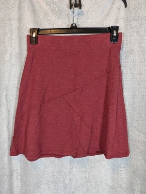 Horny Toad & Co Elastic Waist Pull On Oblique A-Line Skirt Small Burgundy - Image 1 of 4
