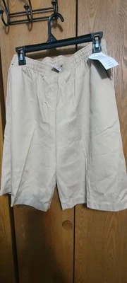 Pantalones Cortos Bon Worth Medianos Para Mujer Caqui Cintura Elástica Algodón Poliéster... Foto 1 de 2