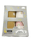 MOON AND STARS Baby Swaddle Blanket Set 30”X40”