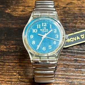 Beta Flex Women's Wrist Watch Water Resistant Silver Stretch Band NEW *UNTESTED* - Picture 1 of 10