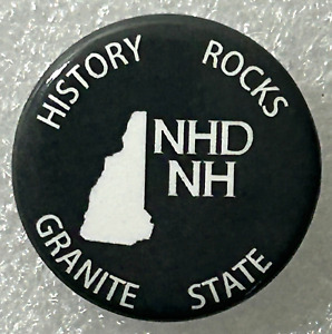 Narodowy Dzień Historii New Hampshire Granit State Pinback Pinback Przycisk 1,25 cala