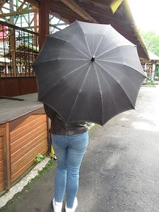 Russian Soviet Umbrella Parasol vintage wood Deco Handle 1950 Античный Зонтик - Picture 1 of 11