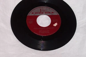 Andy Williams 45RPM I'm So Lonesome I Could Cry/Village of St Bernadette Cadence - Picture 1 of 2