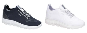 Geox D SPHERICA A KNITTED TEXT. Sportliche Schnürschuhe Sneaker Halbschuhe Damen - Picture 1 of 27