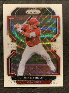 2022 Panini Prizm Mike Trout Baseball #138 - WHITE WAVE PRIZM - Angels SP