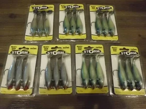 7- Unopened STORM 4" WildEye Wim Shad 7/16 oz Lures- 21 pcs - Picture 1 of 4