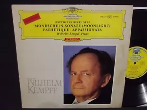 WILHELM KEMPFF - BEETHOVEN (MONDSCHEIN-SONATE...) LP 1964 DGG TULIP RED STEREO - Picture 1 of 7