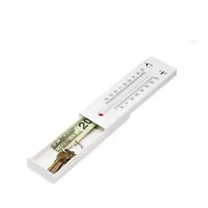 Indoor Thermometer with Hidden Compartment | Secret Stash Safe Room Temperature - Picture 1 of 8