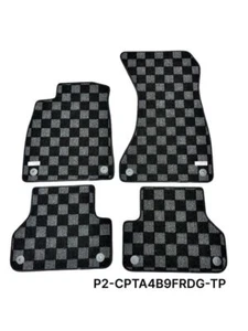 PHASE 2 RACE FRONT & REAR FLOOR MATS FOR 16-25 AUDI A4 S4 SEDAN B9 DARK GREY - Bild 1 von 1