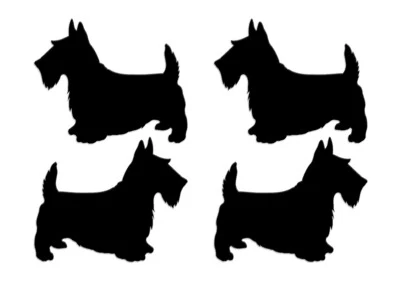 Recortes de silueta de perro Scottie ~ formas de terrier escocés ~ colores personalizados disponibles Foto 1 de 2