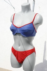 Saison-2023/24 420436 Marken Bügel Bikini und Slip BLAU und Rot in 42 CUP B - Bild 1 von 12
