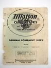 1950/60s Tillotson Carburetors Equipment Index Part Catalog vtg Outboard Whizzer