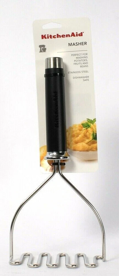 1 Count KitchenAid Masher Perfect For Potatoes Fruits Beans Stainless Steel - Image 1 of 1