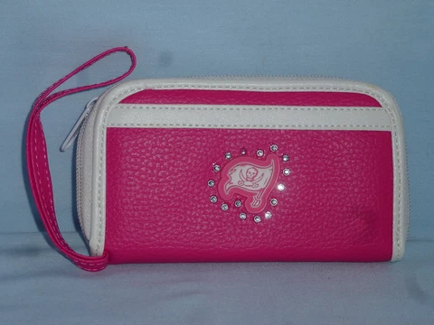TAMPA BAY BUCCANEERS  Womens/Girls  PINK FASHION WALLET with Rhinestones  NEW! Cover