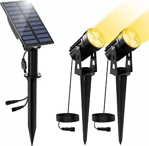 2PCS Solar Spotlights Solar Outdoor Lights Landscape Lights for Garden Yard US - Picture 1 of 7