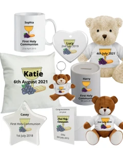 Personalised First Holy Communion Gift 1st Commemorate Godson Daughter Grandson - Picture 1 of 37