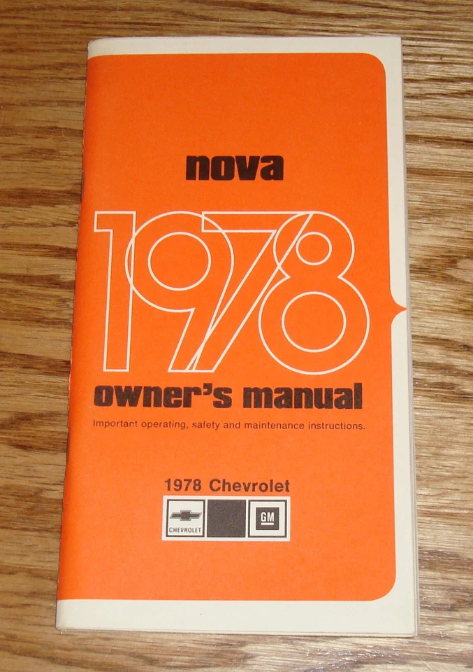 Chevrolet Nova 1978 original manual del operador 78 Chevy Foto 1 de 1