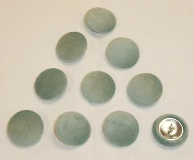 10 x Upholstery Buttons in DUCK EGG GREEN - Plush Velvet (Size: 25mm) - Image 1 of 2