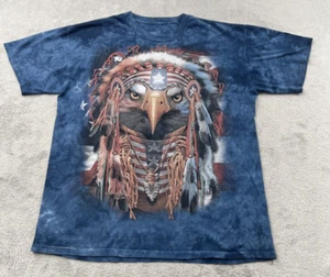 The Mountain Shirt Size Large Mens Tie Dye Bald Eagle Native American 2016 - Picture 1 of 9