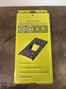 Architectural Mailboxes 7540B-10 Black Mailbox Mounting Bracket First 4x4 Post - Picture 1 of 3